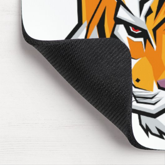 Modern Angry Tiger Head Mousepad (Ecke)