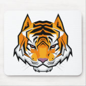 Modern Angry Tiger Head Mousepad (Vorne)