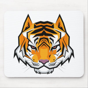 Modern Angry Tiger Head Mousepad