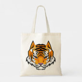 Modern Angry Tiger Head Tragetasche (Rückseite)