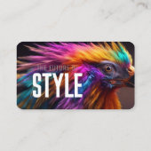 Modern Animal Art Card Set – Tiger & Fantasy Bird Visitenkarte (Rückseite)