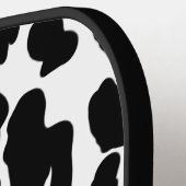 Modern Animal Cute Black and White Cow Pattern Pickleball Schläger (Linke Seite)