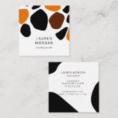Modern Animal Kingdom Square Business Card Quadratische Visitenkarte (Vorne/Hinten)