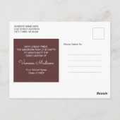 Modern | Ankündigung von Elegant 3 Foto Abschluss Postkarte (Rückseite)