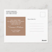 Modern | Ankündigung von Elegant 3 Foto Abschluss Postkarte (Rückseite)