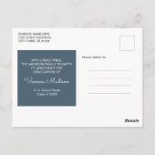 Modern | Ankündigung von Elegant 3 Foto Abschluss Postkarte (Rückseite)