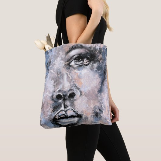 Modern anmutendes Gemälde Tasche (Von Nahem)