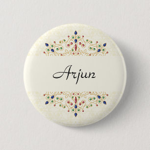 Modern Annaprashan First Rice Zeremonie Button