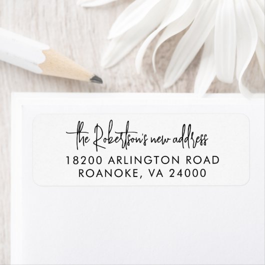 Modern Announcement Moderne Script-Rücksendeadress (Insitu)