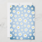 Modern any Age Arch Denim Daisis Summer Birthday Einladung (Rückseite)