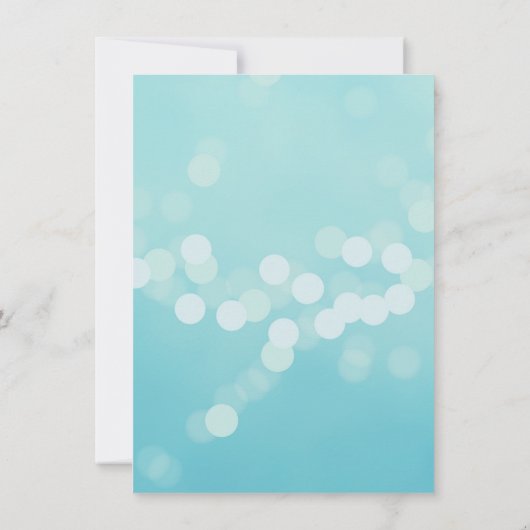 Modern Aqua Blue Probe Abendessen Einladung (Rückseite)