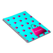 Modern Aqua Blue Teen Girl Fun Notizblock (Rechte Seite)