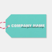 Modern Aqua Blue Vielen Dank für Ihre Bestellung Geschenkanhänger (Rückseite Horizontal)