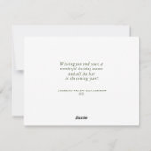 Modern Aqua Nautical Christmas JOLIday Feiertagskarte (Rückseite)