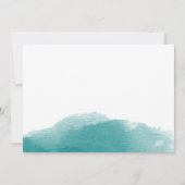 Modern Aquamarin Blue Watercolor Script Bridesmaid Einladung (Rückseite)