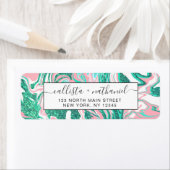 Modern Aquamariner grüner Glitzer-Marmor in Weiß r (Insitu)