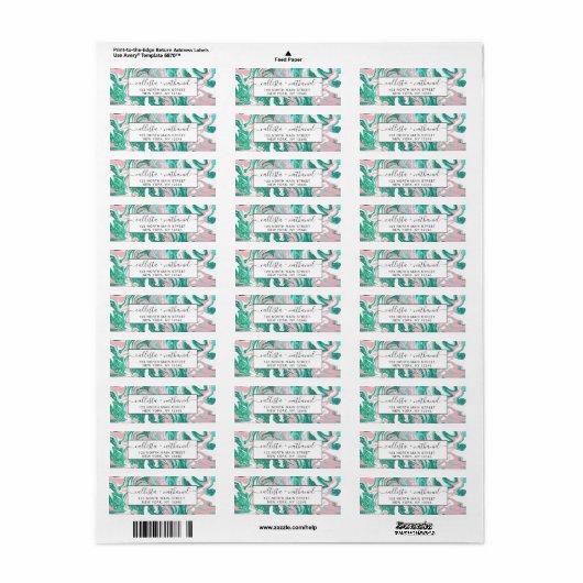 Modern Aquamariner grüner Glitzer-Marmor in Weiß r (Vorne)