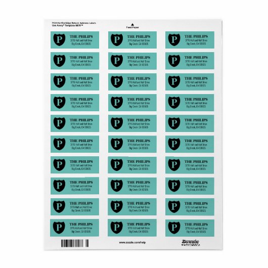 Modern Aquamarines Monogramm-Logo (Vorne)