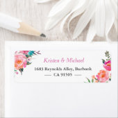 Modern Aquarell Fuchsia Pink Garden Blumen (Insitu)