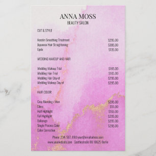 Modern Aquarell-Gold-Glitter-Flugblatt Flyer