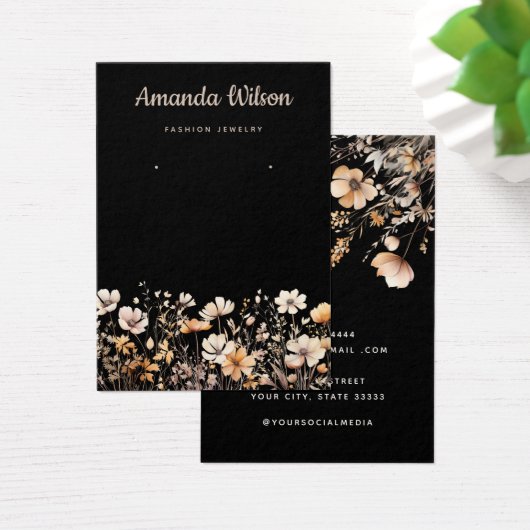 Modern Aquarellblumen-Erd-Grafikkarte (Schreibtisch)