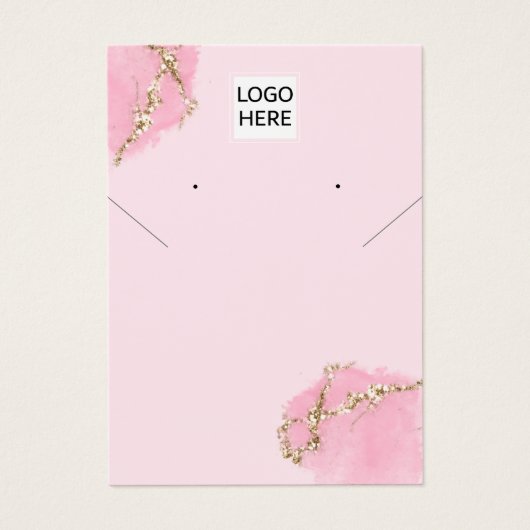 Modern Aquarellfarben-Kette-Earring-Display-Karte (Vorderseite)