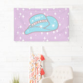 Modern Aquarius Zodiac Cowgirl Hat Lilac Banner (Insitu)