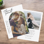 Modern Arch 2 Fotos Elegante Hochzeit Vielen Dank Mitteilungskarte<br><div class="desc">Lassen Sie sich von unserem personalisierten Dankeschön-Kartenspiel verzaubern und zeigen Sie Ihren Lieblingstermin in der Zeit. Diese elegante Karte verwandelt Ihr gewähltes Hochzeitsgrab in ein atemberaubendes Herzstück, umgeben von einer geschmackvollen Typografie, die Ihren einzigartigen Stil ergänzt. Ideal, um Ihren Gästen zu danken, kann jede Karte mit Ihrer herzlichen Botschaft personalisiert...</div>