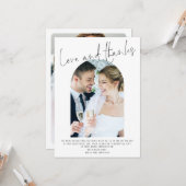 Modern Arch 2 Fotos Hochzeit Liebe und Dank Karte (Vorderseite/Rückseite Beispiel)