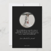 Modern Arch 4-Foto Collage Wedding Dankeschön Kart Dankeskarte (Rückseite)