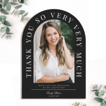 Modern Arch Abschluss Danke Karte