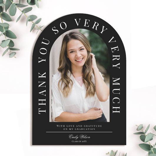 Modern Arch Abschluss Danke Karte