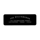 Modern Arch Address Label Black | weiß (Vorne)