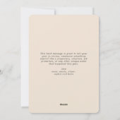 Modern Arch Beige Weihnachtsbild Feiertagskarte (Rückseite)