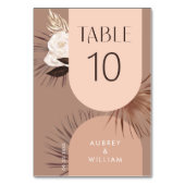 Modern Arch Bohemisch Chic Boho Wasserfarbe Floral Tischnummer (Vorderseite)