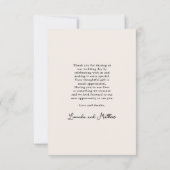 Modern Arch Boho Wedding Vielen Dank Dankeskarte (Rückseite)