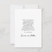 Modern Arch Boho Wedding Vielen Dank Dankeskarte (Rückseite)