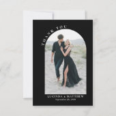 Modern Arch Boho Wedding Vielen Dank Dankeskarte (Vorderseite)