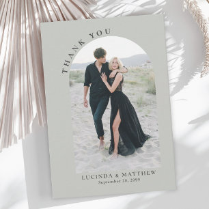 Modern Arch Boho Wedding Vielen Dank Dankeskarte