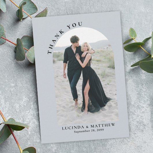 Modern Arch Boho Wedding Vielen Dank Dankeskarte