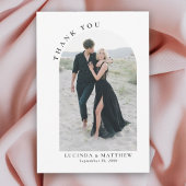 Modern Arch Boho Wedding Vielen Dank Dankeskarte