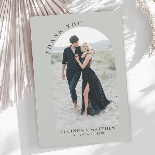 Modern Arch Boho Wedding Vielen Dank Dankeskarte