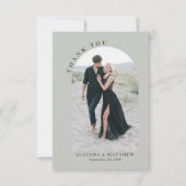 Modern Arch Boho Wedding Vielen Dank Dankeskarte (Vorderseite)