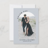 Modern Arch Boho Wedding Vielen Dank Dankeskarte (Vorderseite)