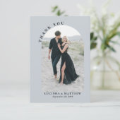 Modern Arch Boho Wedding Vielen Dank Dankeskarte (Stehend Vorderseite)