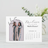 Modern Arch Bridesmaid Vorschlag Card Einladung (Stehend Vorderseite)