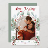 Modern Arch Christmas Card Feiertagskarte (Vorne/Hinten)