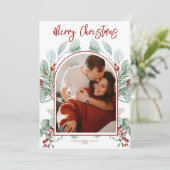 Modern Arch Christmas Card Feiertagskarte (Stehend Vorderseite)