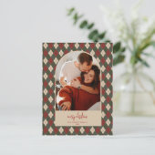 Modern Arch Christmas Card Feiertagspostkarte (Stehend Vorderseite)