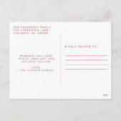 Modern Arch Christmas Card Feiertagspostkarte (Rückseite)